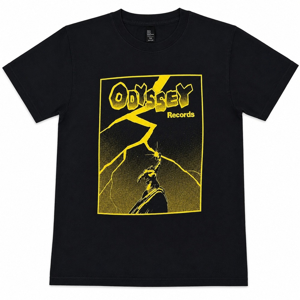 Odyssey Records Thor Graphic Tee Mens Small Black Comic Style Band T Shirt‎